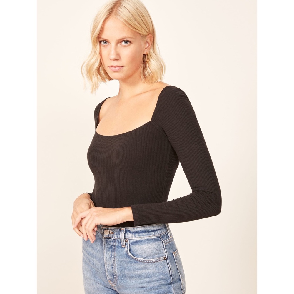Reformation Gaia Bodysuit 2X Black